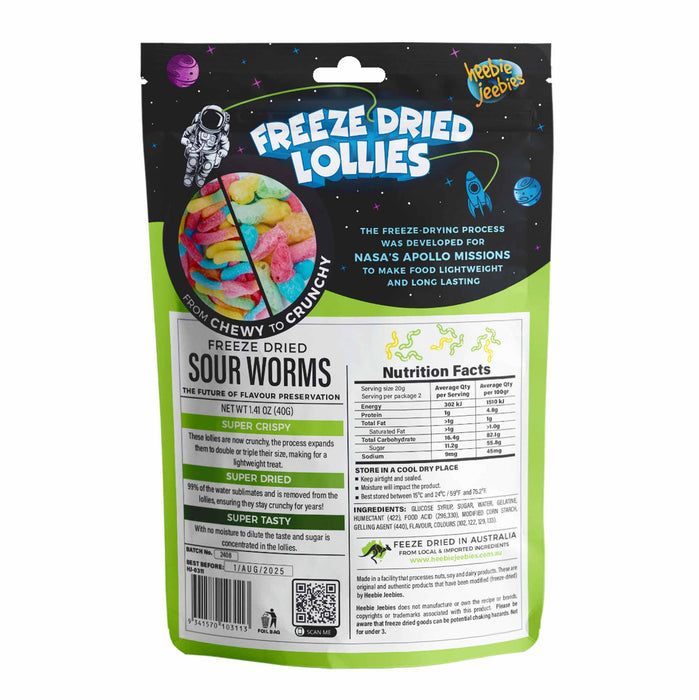 Freeze Dried Sour Worms