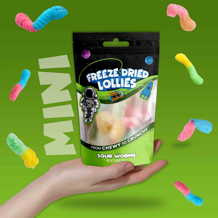 Mini Sour Worms Freeze Dried Lollies